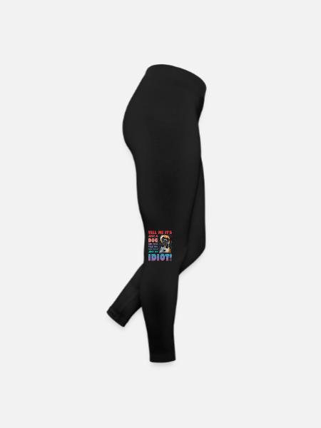 Boxer Lustiger Spruch - Frauen Jersey Leggings - Schwarz - Rechts