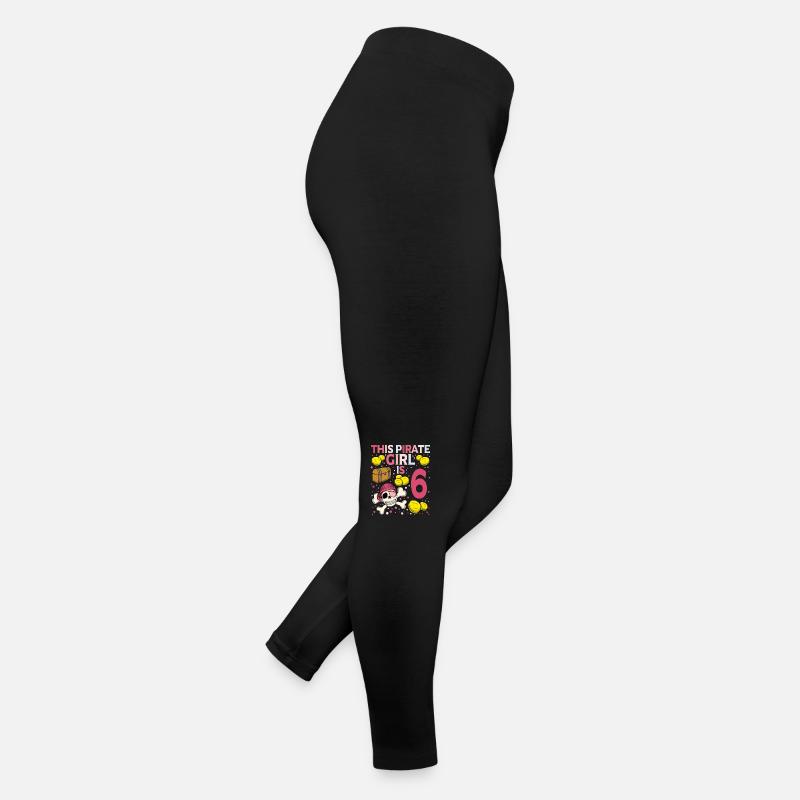 Skelett Dieser Pirat ist 6. Piratengeburtstag Frauen Jersey Leggings