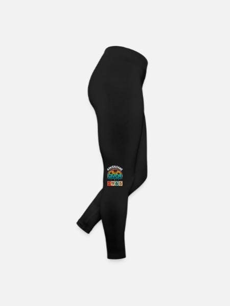 1965 né anniversaire année de naissance millésime - Legging en jersey Femme - noir - Droite