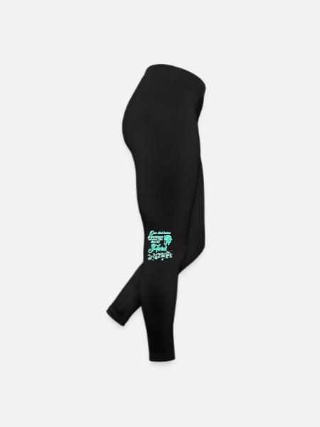"Das sind keine Haare das ist Fjord-Pferd Glitzer" - Frauen Jersey Leggings - Schwarz - Rechts