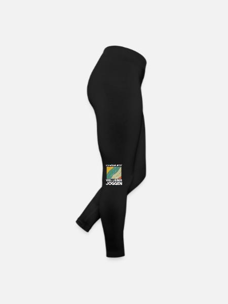 Läufer Joggen Laufen - Frauen Jersey Leggings - Schwarz - Rechts