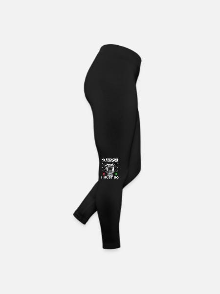 Mon Frenchie m’appelle et je dois y aller - Legging en jersey Femme - noir - Droite