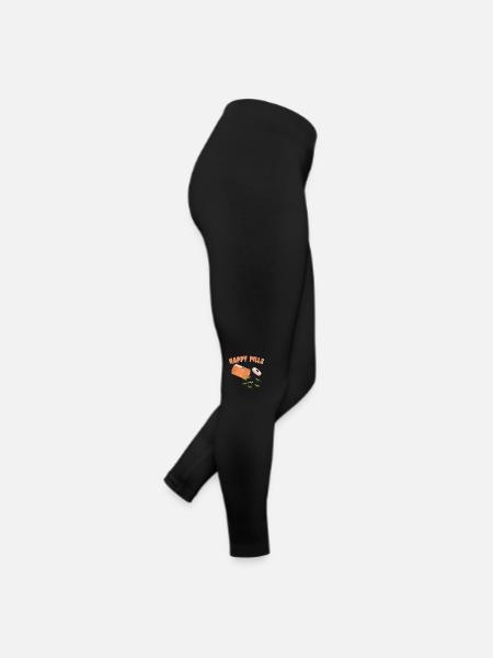 Pilules Happy Anole Vert Drôle Lézard Amants Humour - Legging en jersey Femme - noir - Droite
