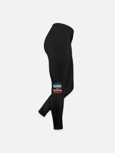 Cadeau rugbyman. cadeau rugby France. rugby fan . - Legging en jersey Femme - noir - Droite
