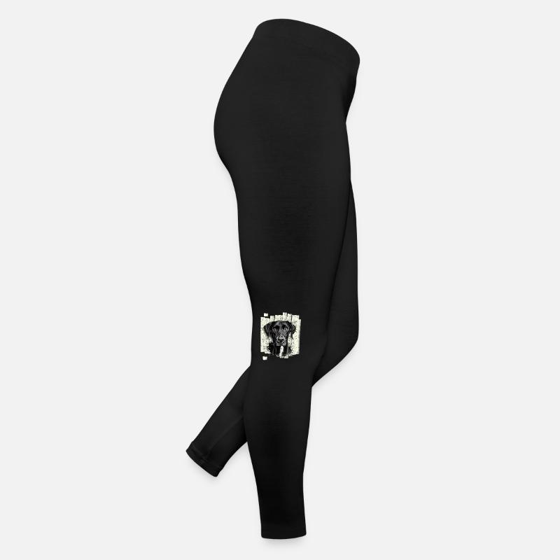 Schwarze Deutsche Dogge Hund Frauen Jersey Leggings
