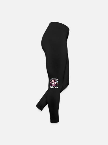 I'm Getting A Baby Cousin Baby Team Gender Reveal - Women’s Jersey Leggings - black - Right