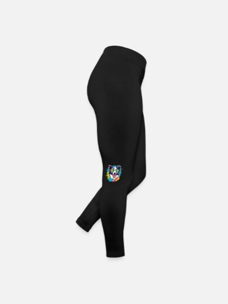 Border Collie Hund Hunderasse - Frauen Jersey Leggings - Schwarz - Rechts