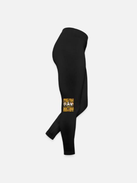 Droopy Sourit Pattes trapues J’aime mon bouledogue - Legging en jersey Femme - noir - Droite