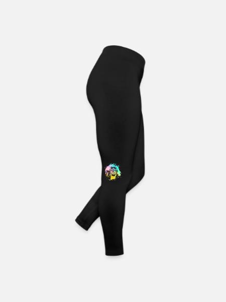 Bouledogue anglais Rétro - Legging en jersey Femme - noir - Droite