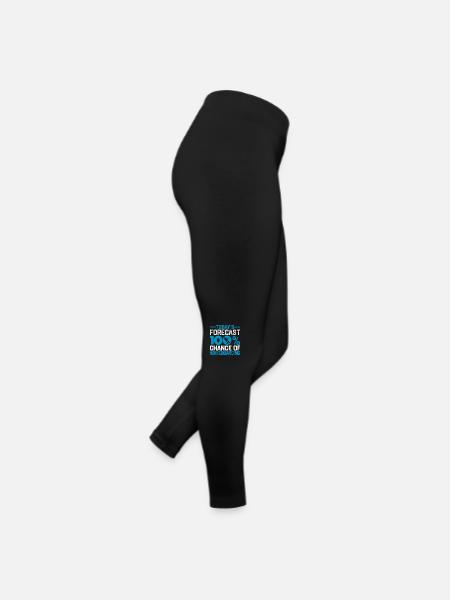 Today's prediction: 100% chance of wakeboarding - Women’s Jersey Leggings - black - Right
