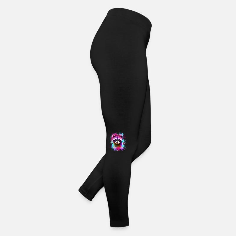 Waschbär Bunt Frauen Jersey Leggings