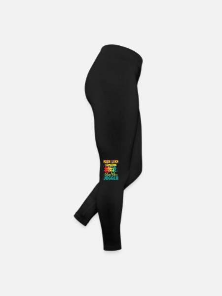 Run Like Someone Called You A Jogger - Frauen Jersey Leggings - Schwarz - Rechts
