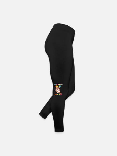 Kindergarten 2023 Ich Komme Mädchen Kita Geschenk - Frauen Jersey Leggings - Schwarz - Rechts
