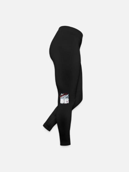 Taekwondo illustration Corée Arts Martiaux Side Kick - Legging en jersey Femme - noir - Droite