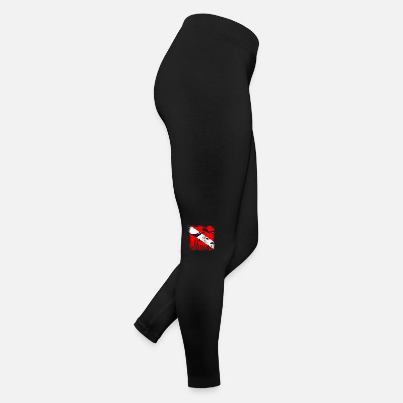 Scuba Dive Flag Tieftauchen Divemaster Tauchlehrer Frauen Jersey Leggings