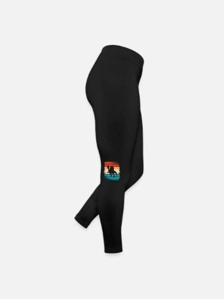 Dino Dinosaur - Women’s Jersey Leggings - black - Right
