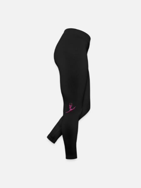 Gymnastik - Frauen Jersey Leggings - Schwarz - Rechts