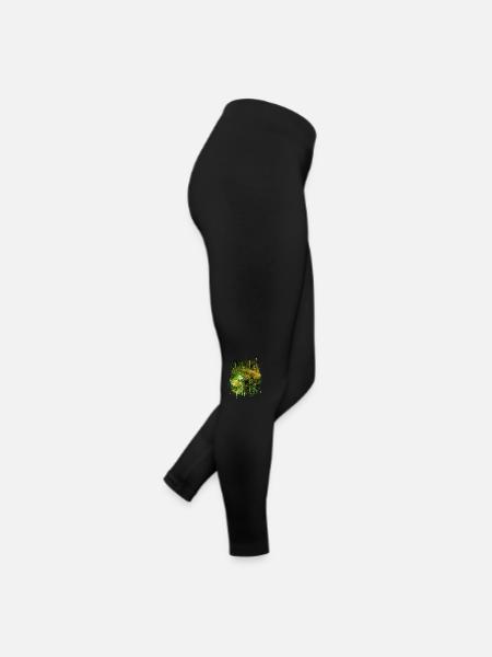 Abstract Art: Digital Data Stream Mainboard - Women’s Jersey Leggings - black - Right
