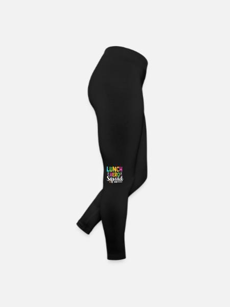 School Lunch Hero Squad Funny - Women’s Jersey Leggings - black - Right