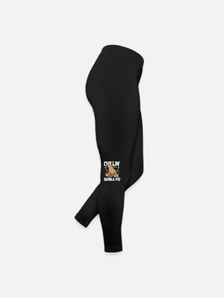 Chillin' With My Guinea Pig Cavy Lover Rodent - Women’s Jersey Leggings - black - Right