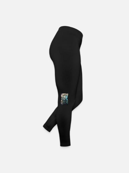 Surfing The Perfect Wave - Frauen Jersey Leggings - Schwarz - Rechts
