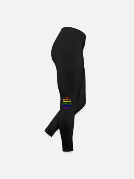 Pride 2023 Rainbow words and colors - Women’s Jersey Leggings - black - Right