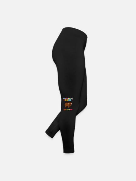 Kindergarten 2023 Ich Komme Jungen Kita Geschenk - Frauen Jersey Leggings - Schwarz - Rechts