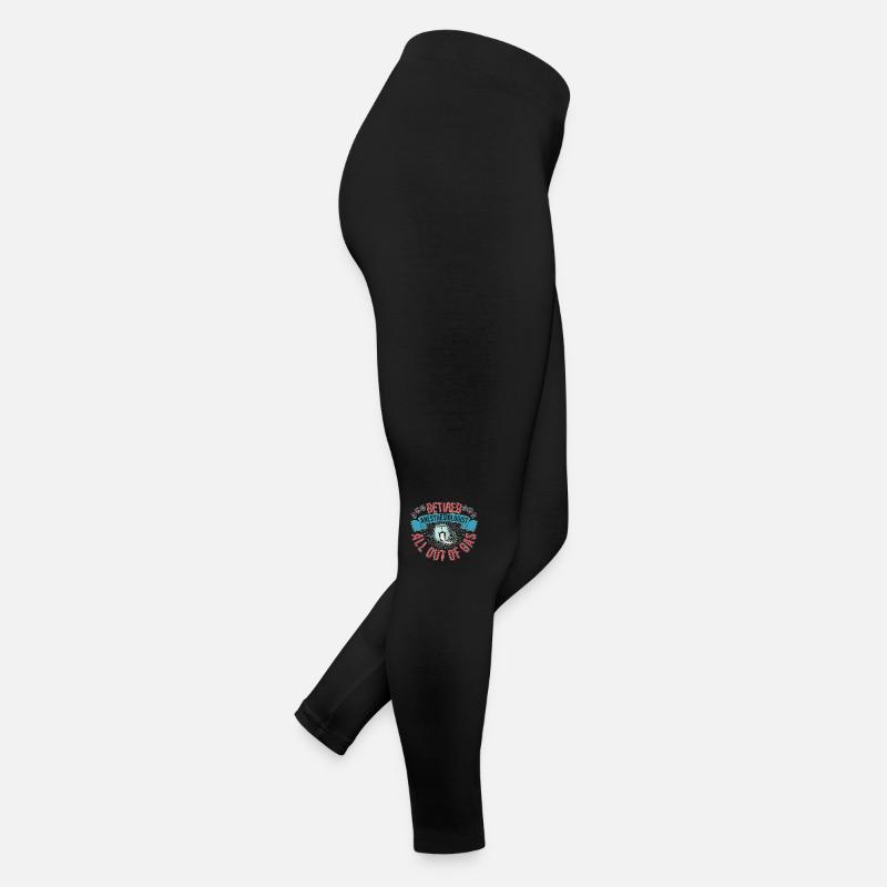 Retired Anesthesiologist All Out Of Gas Gift Idea Frauen Jersey Leggings