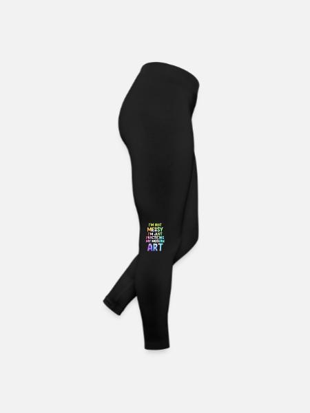 Ich bin kein chaotisches Gemälde mit moderner Kunst - Frauen Jersey Leggings - Schwarz - Rechts