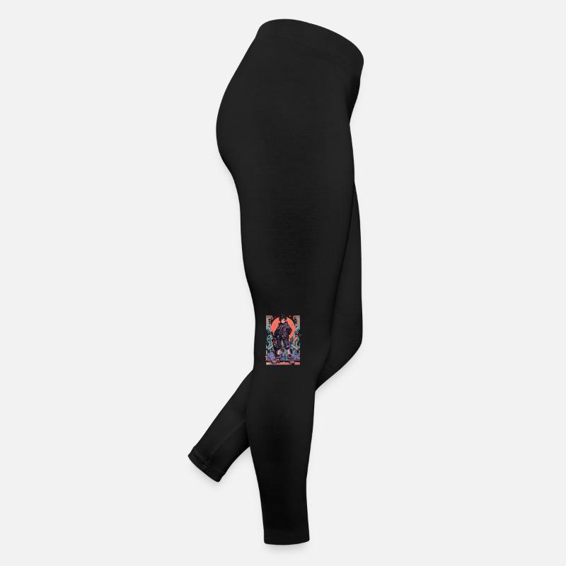 Shibuya: Cool Anime Boy with Sword Japanese Women’s Jersey Leggings