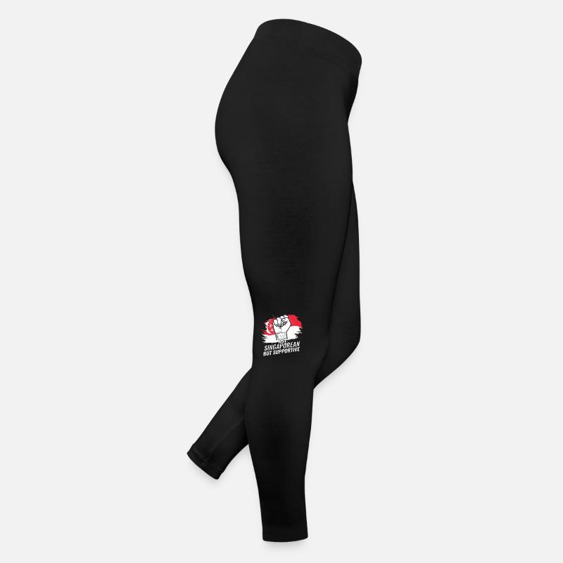 Pas Singapourien mais favorable au drapeau de Singapour Legging en jersey Femme