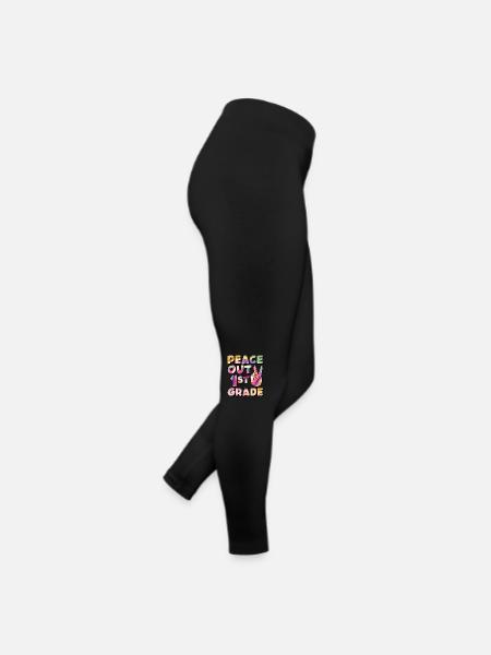 Peace Out 1. Klasse Letzter Schultag - Frauen Jersey Leggings - Schwarz - Rechts