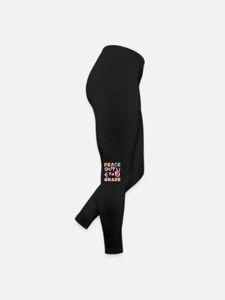 Peace Out 1. Klasse Letzter Schultag - Frauen Jersey Leggings - Schwarz - Rechts