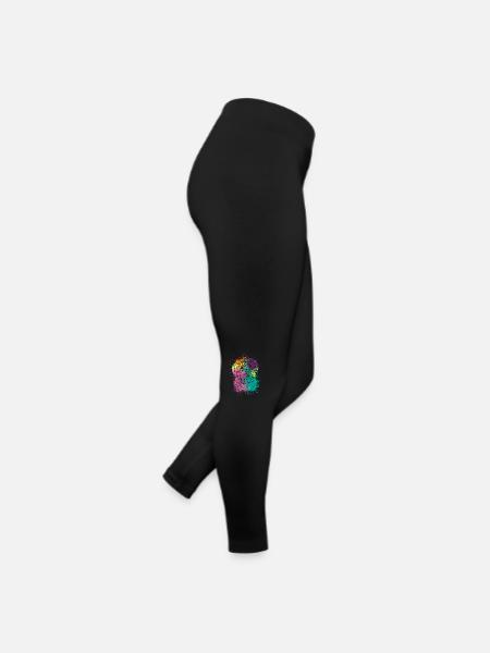 Colorful Splash Art Dog Lover Yorkie - Women’s Jersey Leggings - black - Right