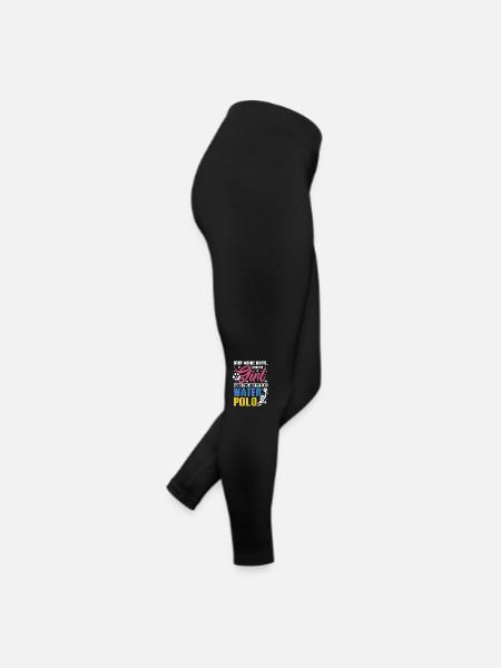 Let this girl show you how to play water polo - Women’s Jersey Leggings - black - Right