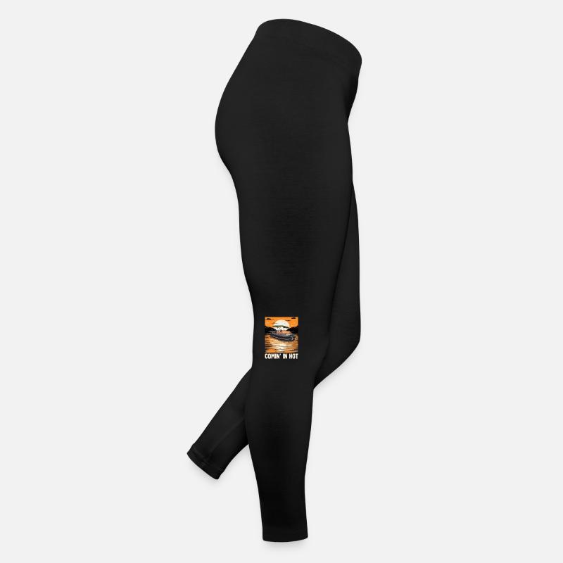 Drôle de citation de bateau à moteur Comin dans Hot Pontooning Legging en jersey Femme