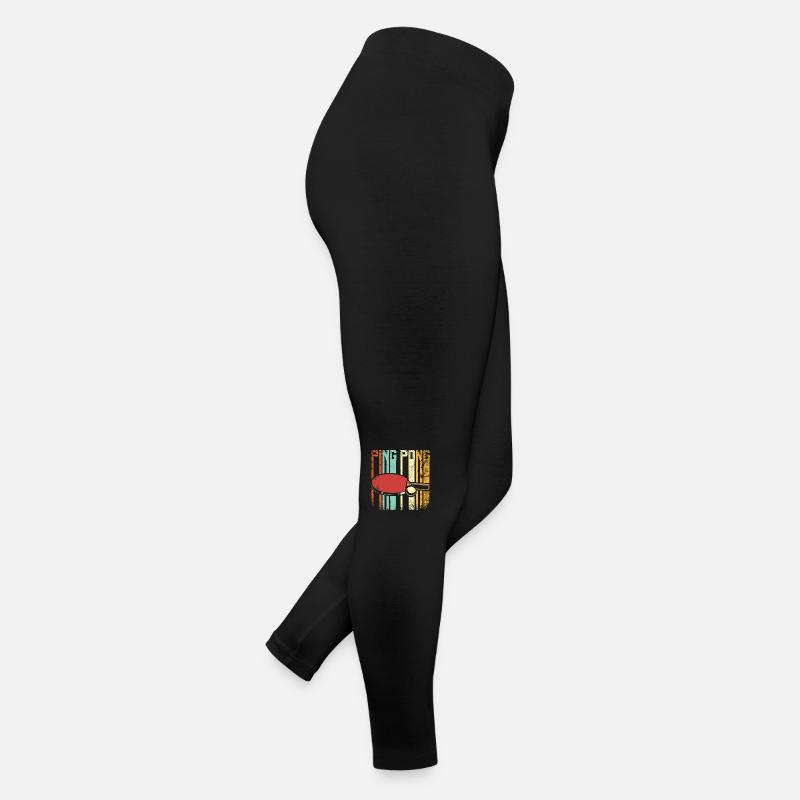 Retro Vintage ping pong table tennis player Frauen Jersey Leggings