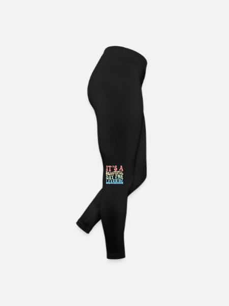 Es ist ein schöner Tag zum Lernen - Frauen Jersey Leggings - Schwarz - Rechts