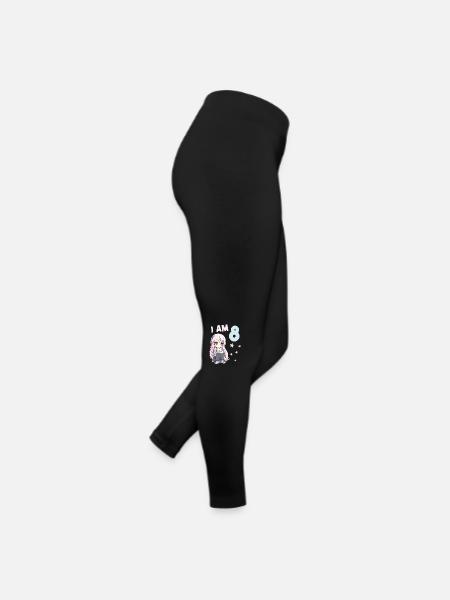 8 Jahre Mädchen Anime Kawaii Katze 8. Geburtstag - Frauen Jersey Leggings - Schwarz - Rechts