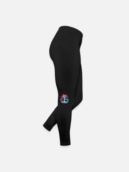Streetart Abstrakt Kunst New York - Frauen Jersey Leggings - Schwarz - Rechts