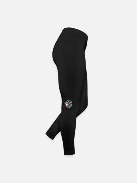 80er Jahre Kassette 1990er Bleistift Wickelkassette - Frauen Jersey Leggings - Schwarz - Rechts