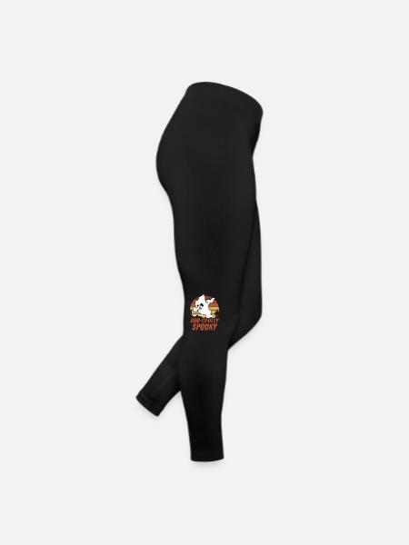 Cute Spooky Ghost Halloween - Women’s Jersey Leggings - black - Right