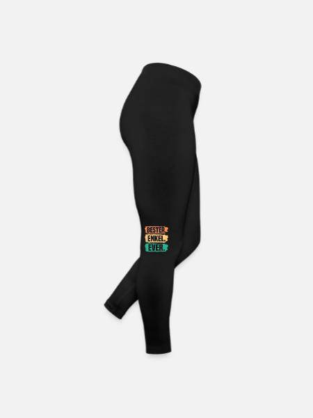 Enkel - Frauen Jersey Leggings - Schwarz - Rechts