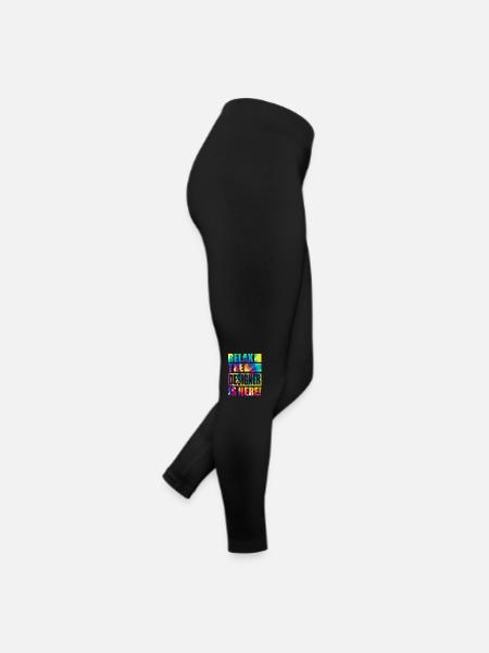 Designer Lustiger Spruch - Frauen Jersey Leggings - Schwarz - Rechts