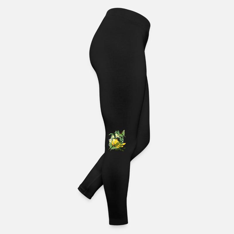 Banana with butterflies Women’s Jersey Leggings