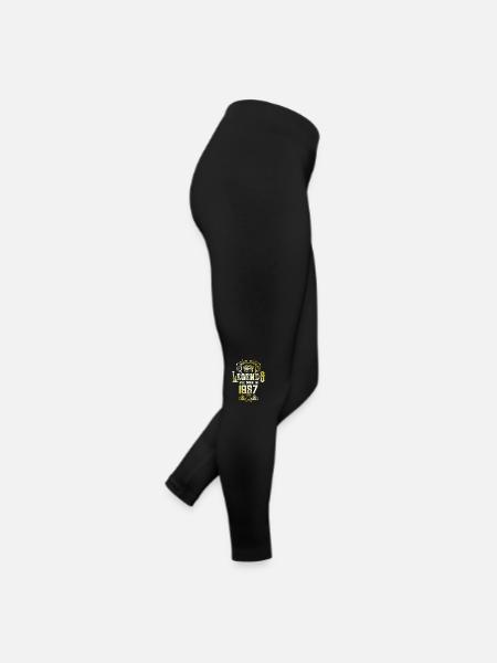 1957 legends geburtstag - Frauen Jersey Leggings - Schwarz - Rechts