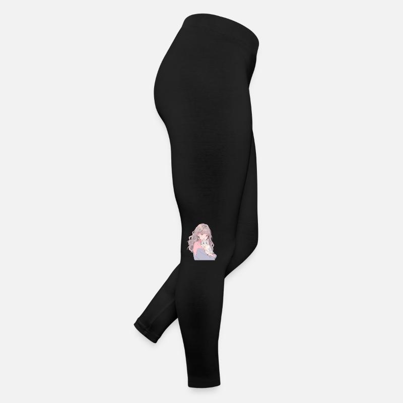 Anime and Cats Kawaii Mädchen Anime Frauen Jersey Leggings