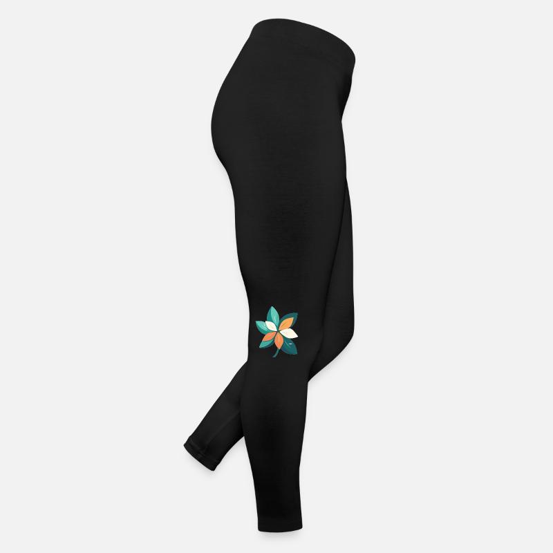 Fleur de jasmin dans le style dessin animé Legging en jersey Femme