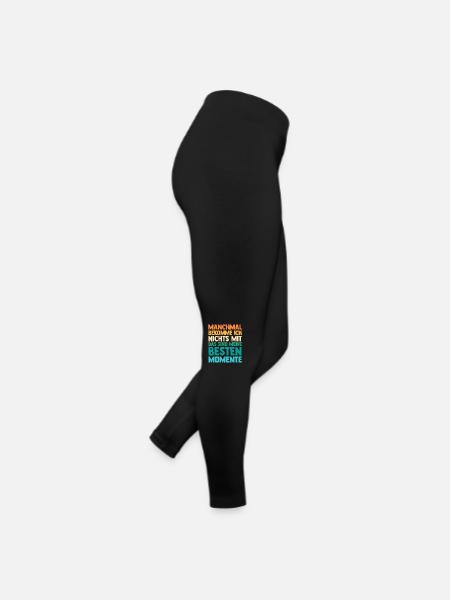 Retro Manchmal Bekomme Ich Nichts Mit - Frauen Jersey Leggings - Schwarz - Rechts