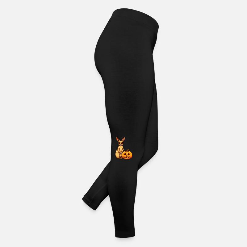 Kangaroo Pumpkin Lazy Halloween Party Costume for Women’s Jersey Leggings